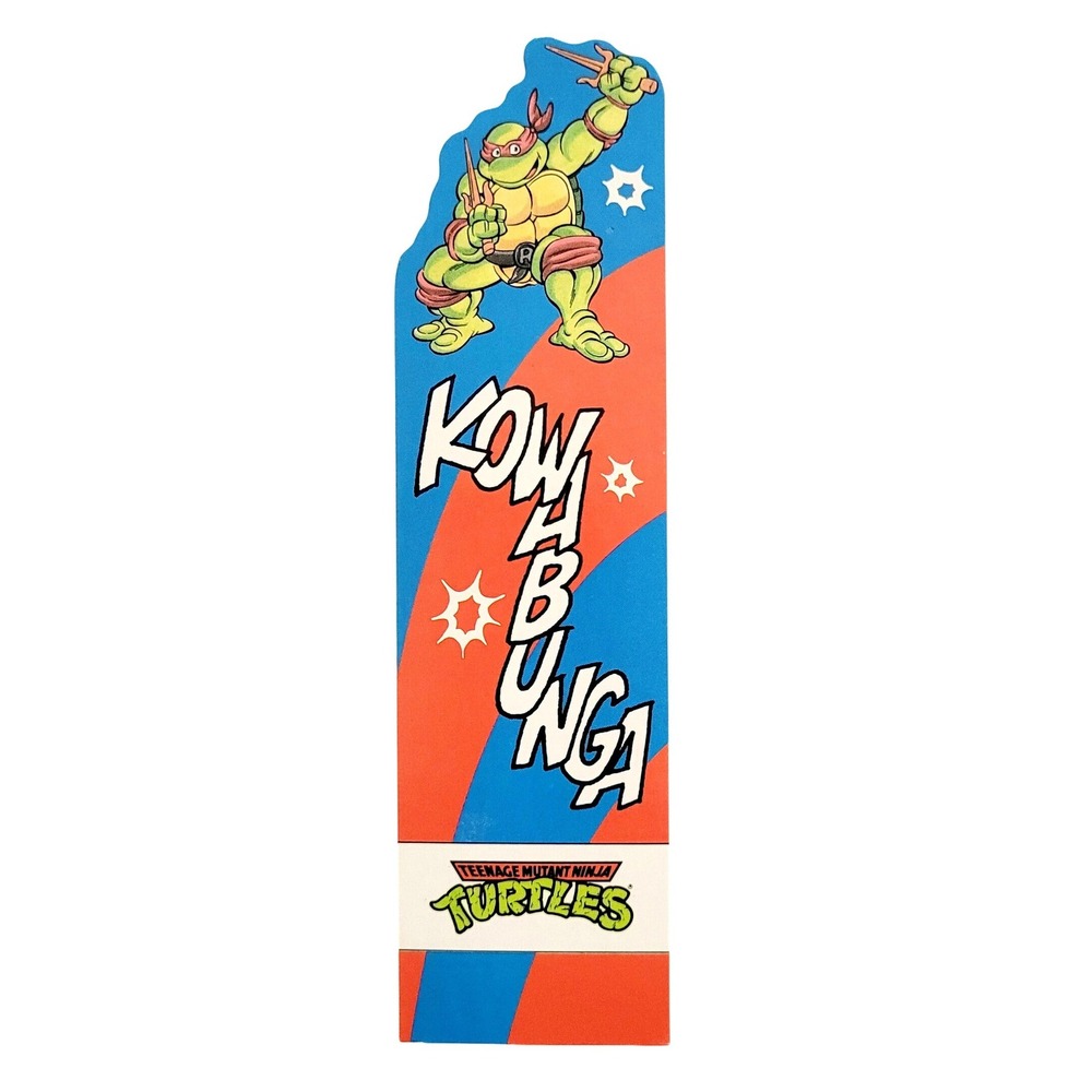 Vintage 80s TMNT Bookmark- Kowabunga- Raphael- Ninja Turtles- 1989 Antioch Z-480
